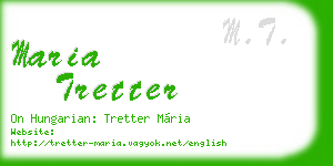 maria tretter business card
