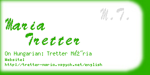 maria tretter business card